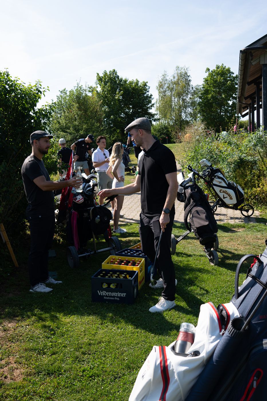 Warm-up auf der Driving Range beim Turnier Birdies on Tour