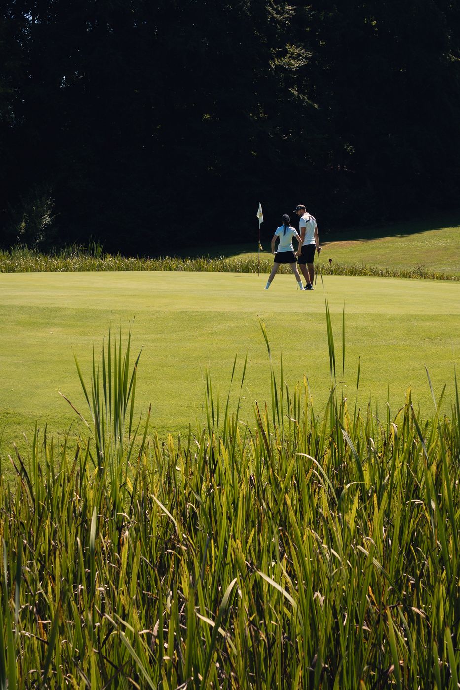 Spielszene auf der Runde beim Turnier Birdies on Tour auf der Golfanlage Gerhelm