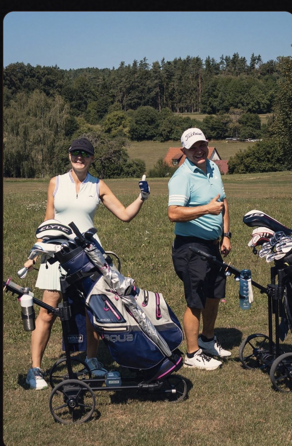 Spielszene auf der Runde beim Turnier Birdies on Tour auf der Golfanlage Gerhelm