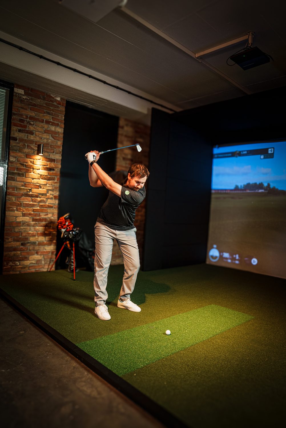Trainingssituation im Birdies Indoor Golf